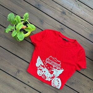 🏍️ California Paradise Baby Tee, Medium